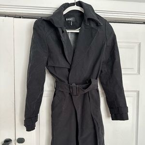 DKNY Black Trench Coat
